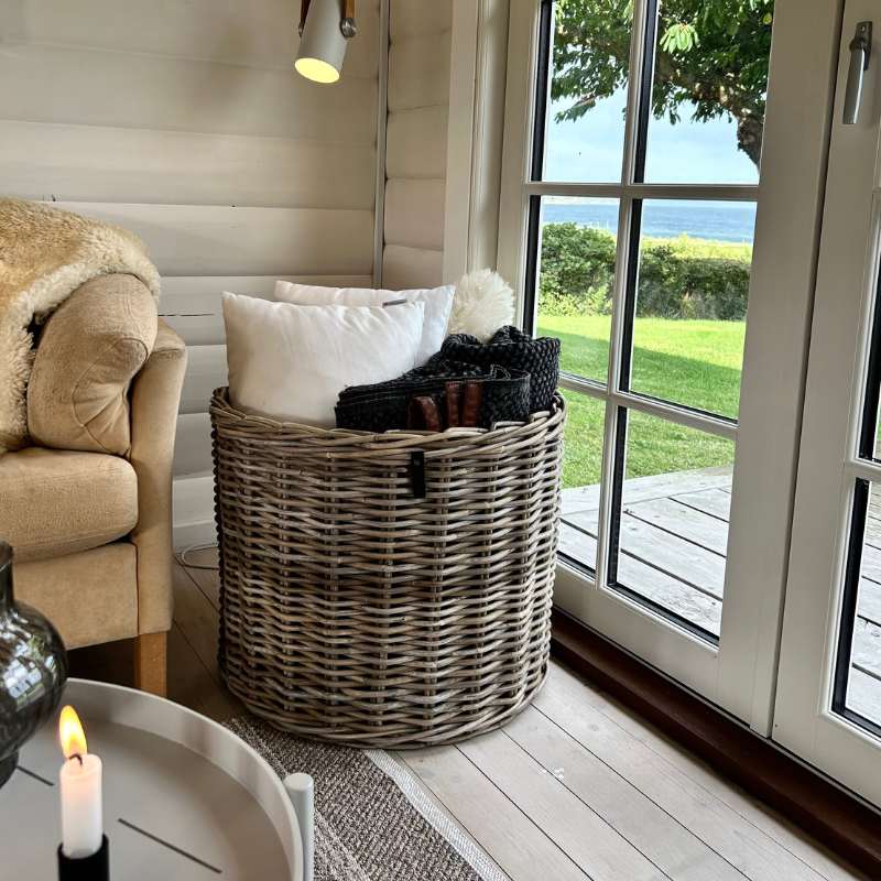 Kubu Rattan-Körbe rund in 3 Größen von A2 Living, für Indoor und Outdoor