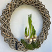 Rattan-Kranz in drei Größen, aus Kubu Grey Rattan, zum Aufhängen