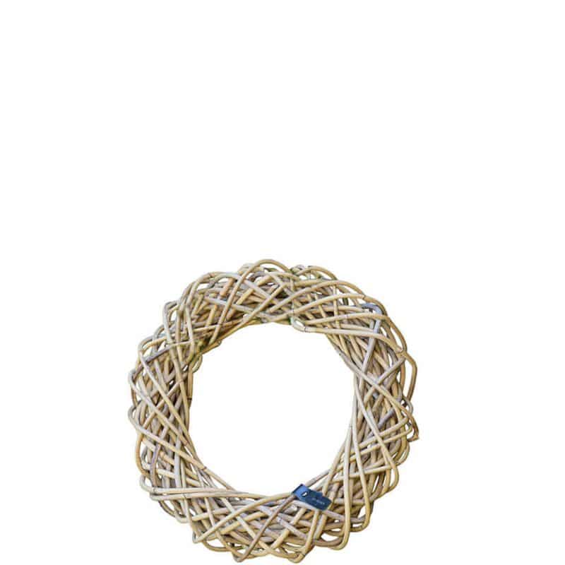 Rattan-Kranz in drei Größen, aus Kubu Grey Rattan, zum Aufhängen
