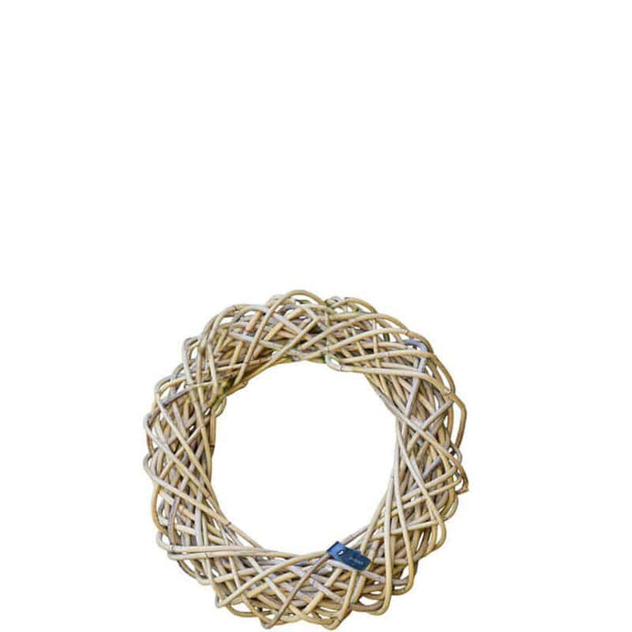 Rattan-Kranz in drei Größen, aus Kubu Grey Rattan, zum Aufhängen