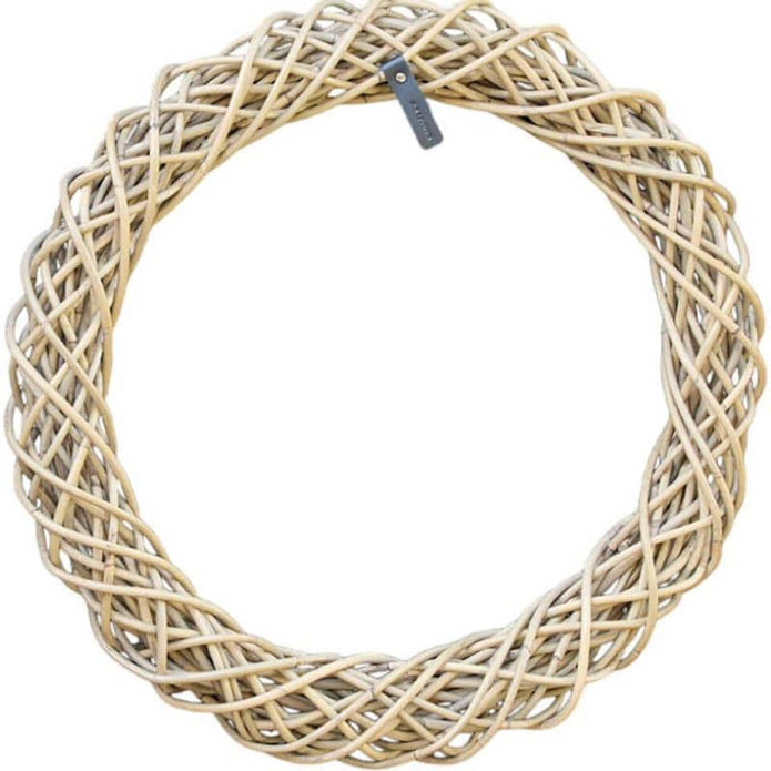 Rattan-Kranz in drei Größen, aus Kubu Grey Rattan, zum Aufhängen