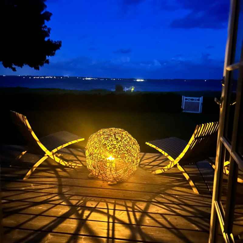 A2 Living Rattan Kugel in drei Größen aus Kubu Grey Rattan