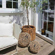 A2 Living Rattan Kugel in drei Größen aus Kubu Grey Rattan