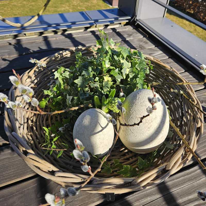 Große, runde Rattanschale mit Ø 62cm von A2 Living