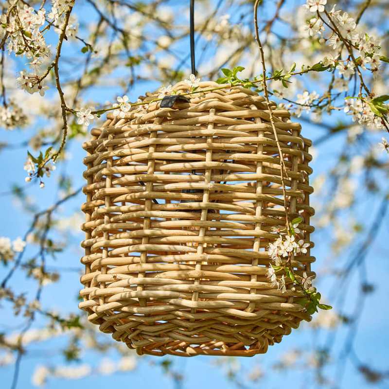 A2 Lilving Lampenschirm Cylinder aus Kubu Grey Rattan