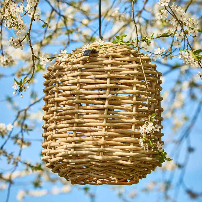 A2 Lilving Lampenschirm Cylinder aus Kubu Grey Rattan