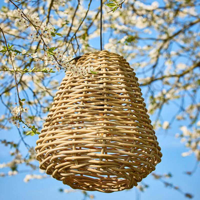 A2 Living Lamepnschirm Pear aus KUBU Grey Rattan
