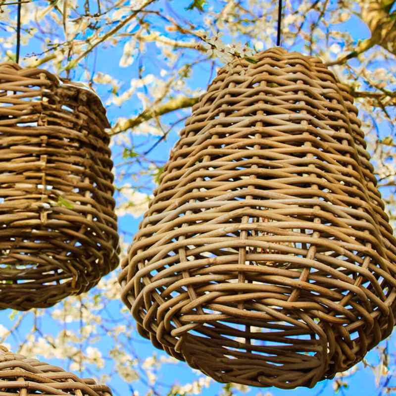 A2 Living Lamepnschirm Pear aus KUBU Grey Rattan