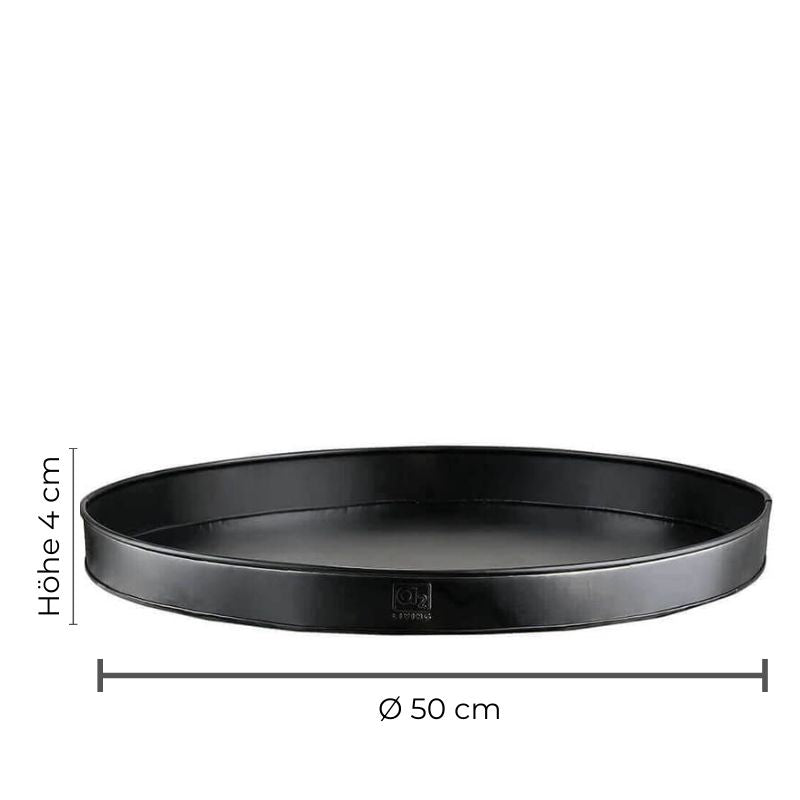 schwarzes Metalltablett mit Ø 50 cm von A2 Living