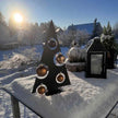 Weihnachtsbaum aus Metall, schwarz pulverbeschichtet
