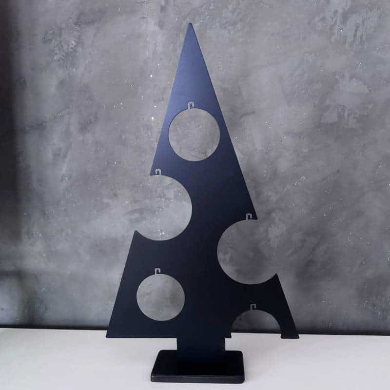 Weihnachtsbaum aus Metall, schwarz pulverbeschichtet