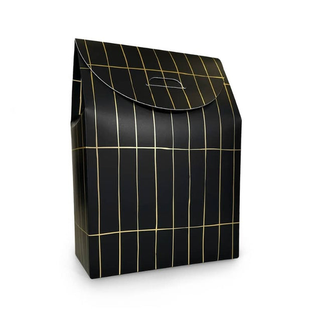 Geschenkbox im 3er Set in 3 verschiedenen Größen, schwarz -gold
