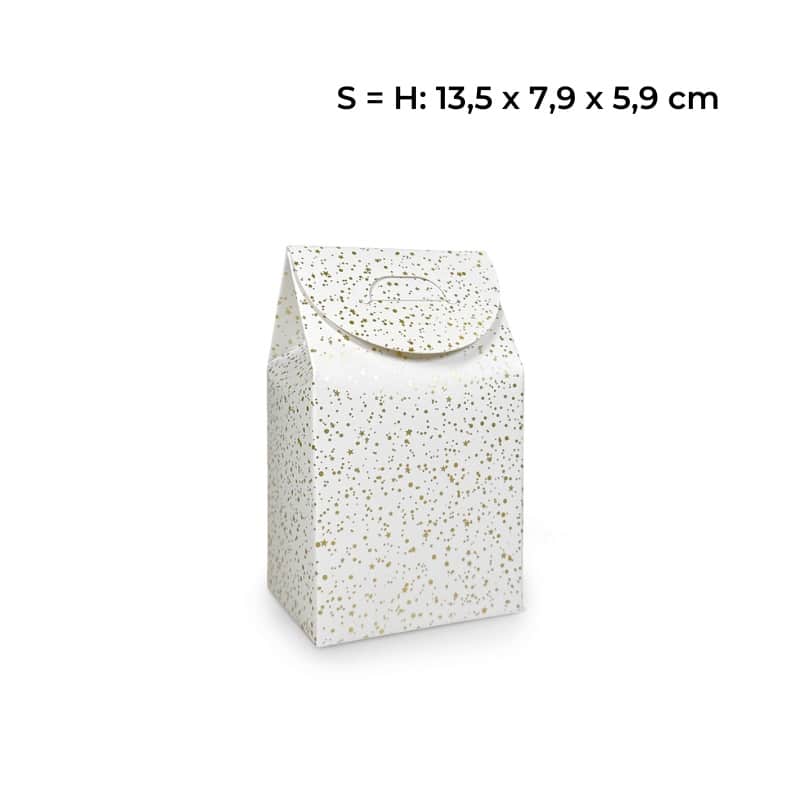 Geschenkbox im 3er Set in 3 verschiedenen Größen, weiß-gold