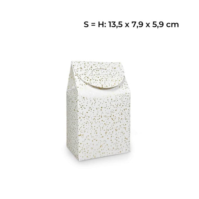 Geschenkbox im 3er Set in 3 verschiedenen Größen, weiß-gold
