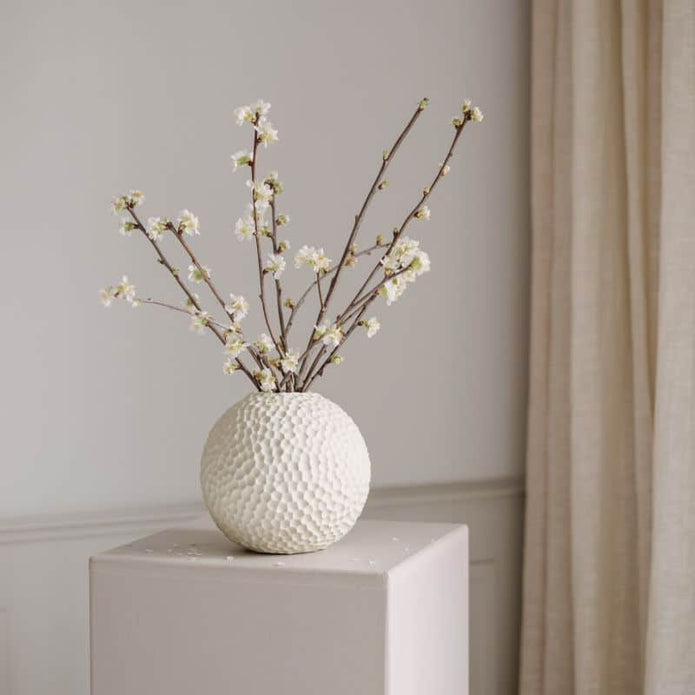 Vase Kaia 25cm von Cooee in der Farbe linnen