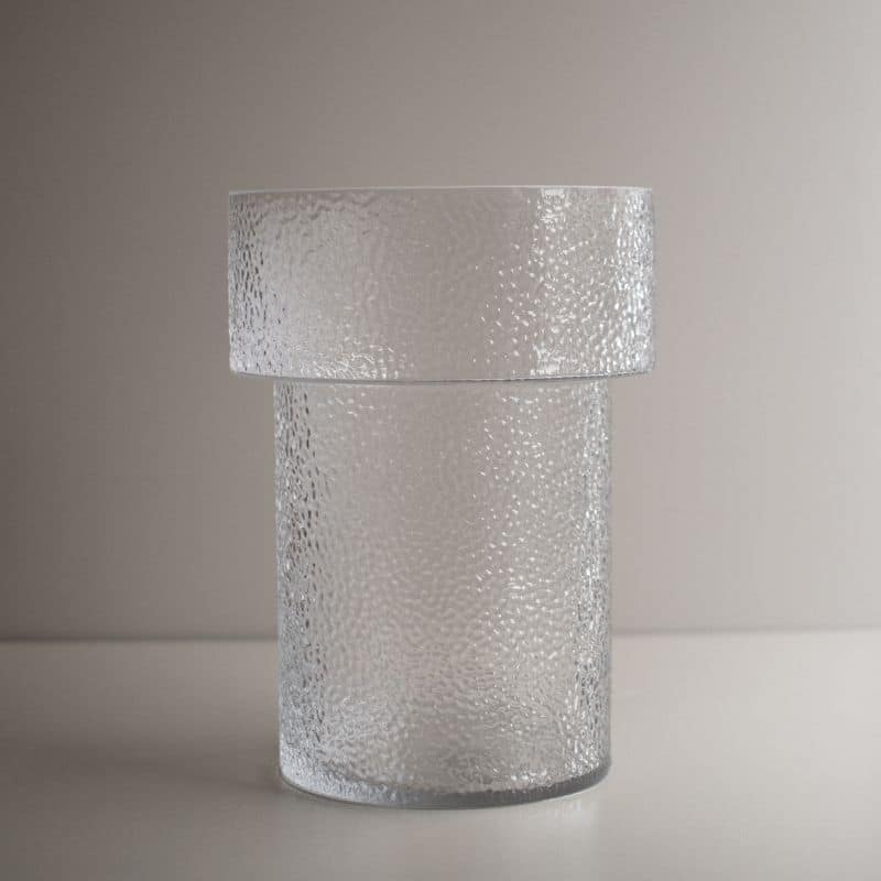 Vase Keeper structure aus Glas von DBKD in drei Größen