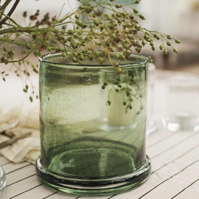 Windlicht Bubble aus Glas grün,gross, von DBKD