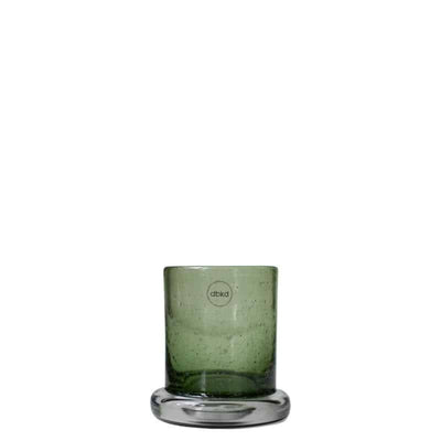 Glas Windlicht Bubble grün, klein