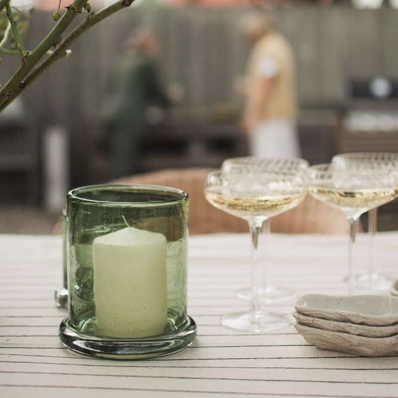 Windlicht Bubble aus Glas grün, mittel von DBKD