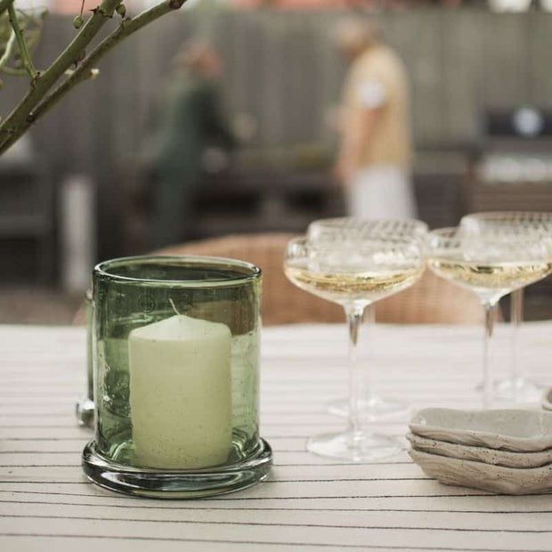Windlicht Bubble aus Glas grün, mittel von DBKD