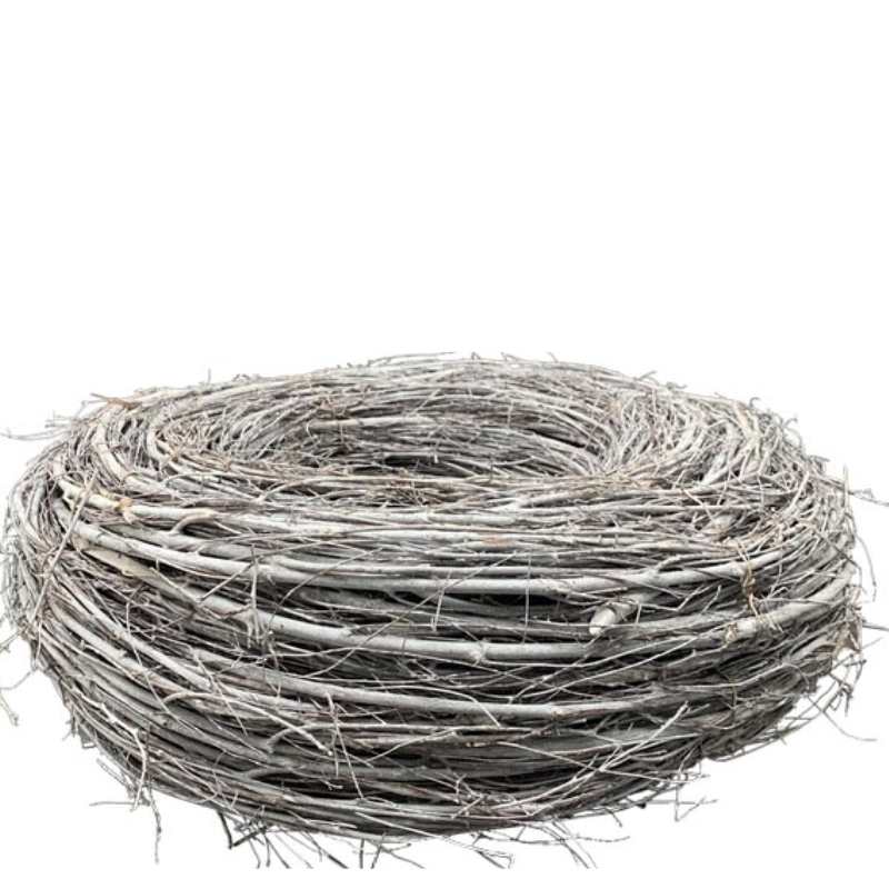 Rattan-Kranz weiß in zwei Größen