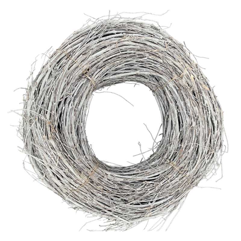 Rattan-Kranz weiß in zwei Größen