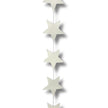 Sternkette weiss mit Sternen aus Papier 150 cm lang