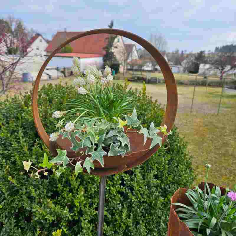 Gartenring RUST mit Schale Ø 35 cm