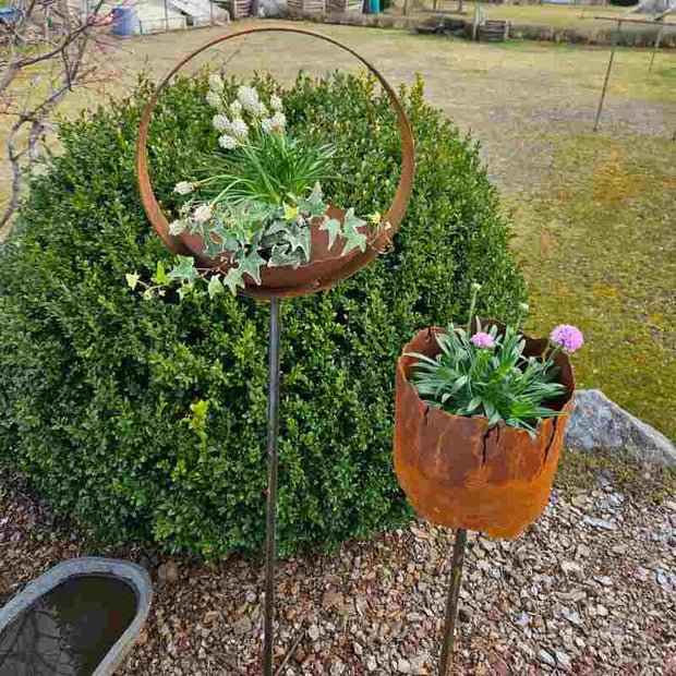 Gartenring RUST mit Schale Ø 35 cm
