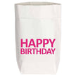 Geschenktüte aus Papier weiß, von 17;30 Hamburg, HAPPY BIRTHDAY, H