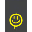 Geschirrtuch grau mit neonfarbenem Smiley. 100% Baumwolle, 70x50 cm von 17;30 Hamburg