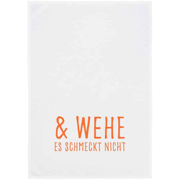 Geschirrtuch mit Spruch "& wehe es schmeckt nichtl" 100% Baumwolle, 70x50 cm von 17;30 Hamburg