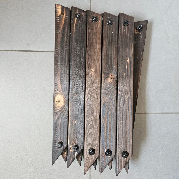 Holzstern in zwei Größen, zusammenklappbar, dark