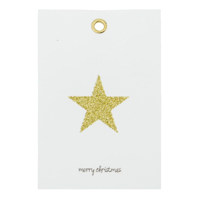 Geschenkanhänger Glitr von House Doctor, weiß/gold 12 Set