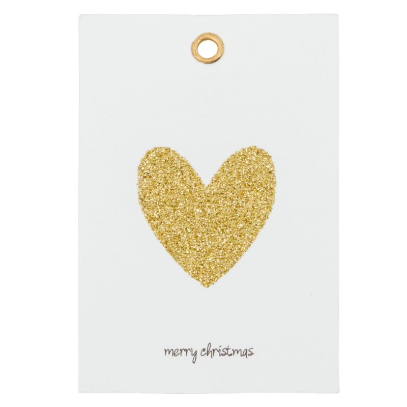 Geschenkanhänger Glitr von House Doctor, weiß/gold 12 Set