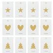 Geschenkanhänger Glitr von House Doctor, weiß/gold 12 Set