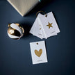 Geschenkanhänger Glitr von House Doctor, weiß/gold 12 Set