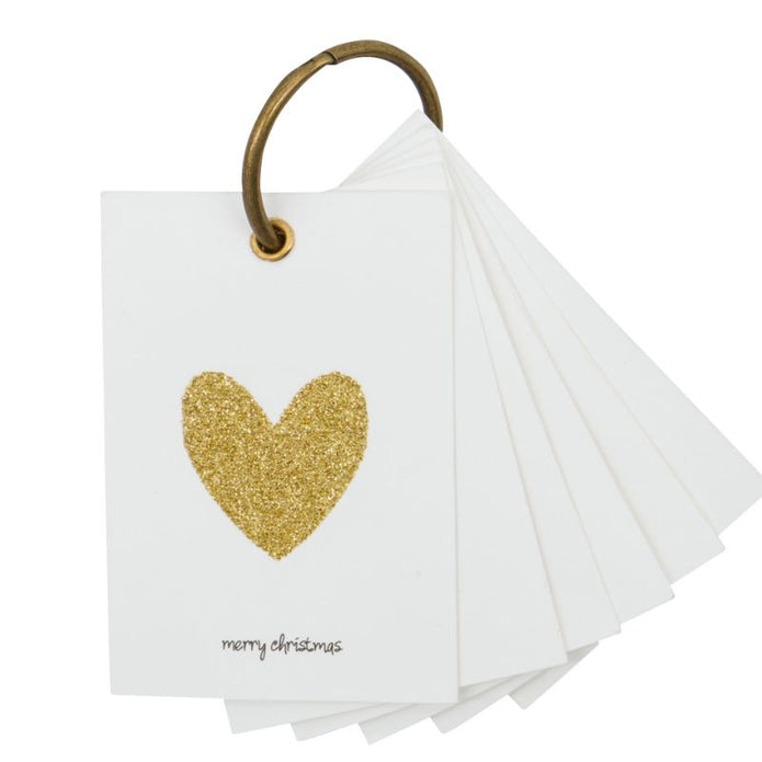 Geschenkanhänger Glitr von House Doctor, weiß/gold 12 Set
