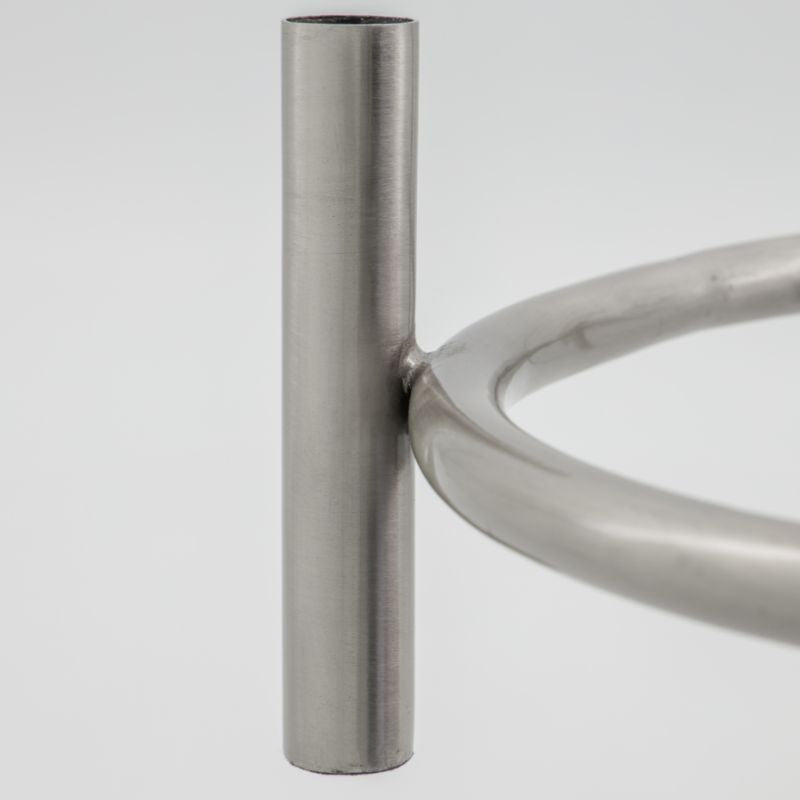 Kerzenhalter Maxi rund von House Doctor. Eisen, silber, Durchmesser 30 cm, Höhe 12 cm
