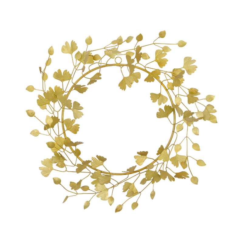 Kranz Twigs aus Eisen, Ginkgoblätter, von House Doctor