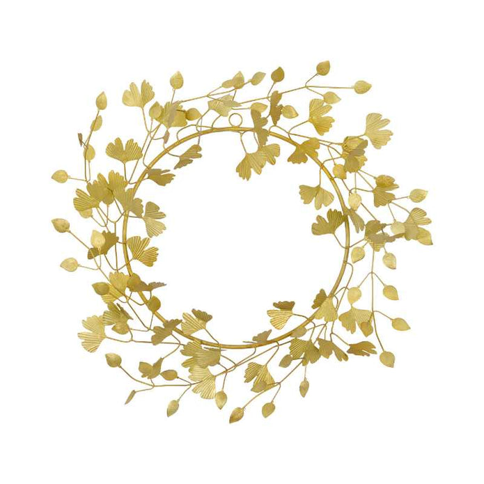 Kranz Twigs aus Eisen, Ginkgoblätter, von House Doctor