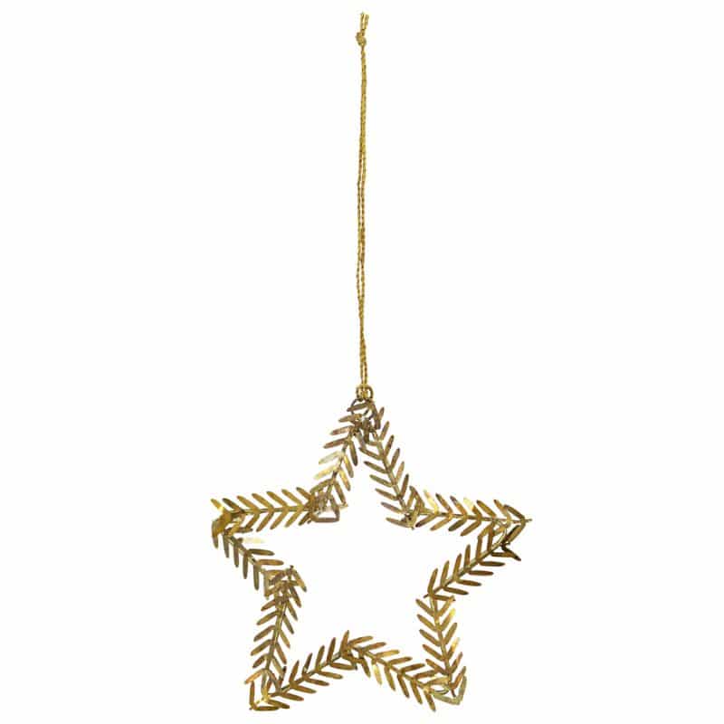 Weihnachtsschmuck Stern Lamet von House Doctor, Messing, gold, Länge 10 cm, Breite 10 cm