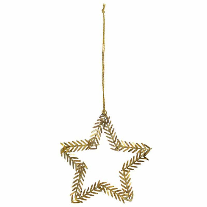 Weihnachtsschmuck Stern Lamet von House Doctor, Messing, gold, Länge 10 cm, Breite 10 cm