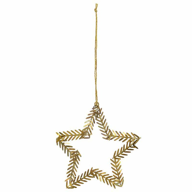 Weihnachtsschmuck Stern Lamet von House Doctor, Messing, gold, Länge 10 cm, Breite 10 cm