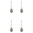 Weihnachtsschmuck Cone von House Doctor, Ornamente im 4er Set, Antik-Silber