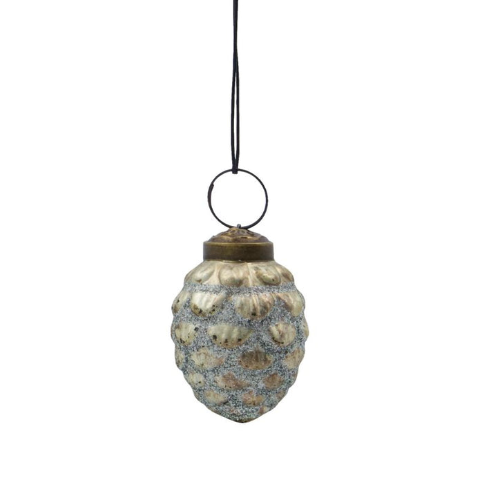 Weihnachtsschmuck Cone von House Doctor, Ornamente im 4er Set, Antik-Silber