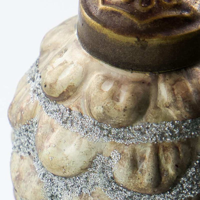 Weihnachtsschmuck Cone von House Doctor, Ornamente im 4er Set, Antik-Silber