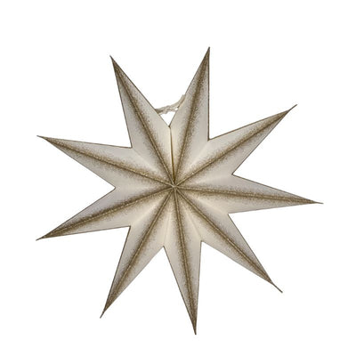 Papierstern 30 cm weiß|champagner