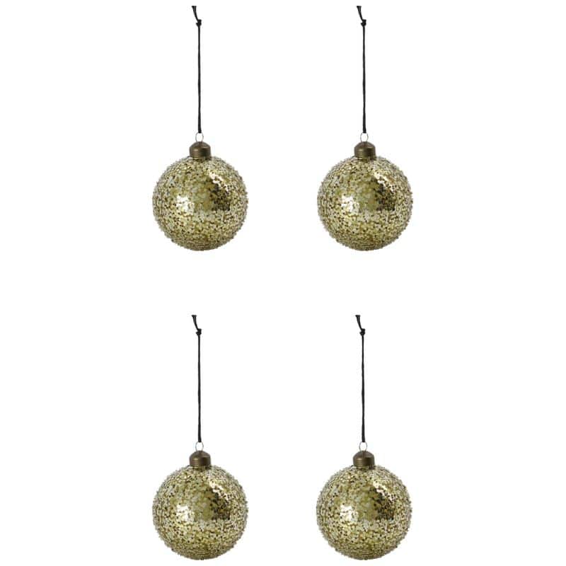 Weihnachtskugeln Chosen gold von House Doctor, 4er Set