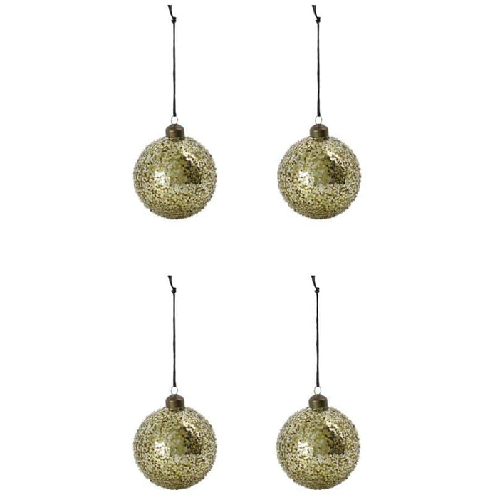 Weihnachtskugeln Chosen gold von House Doctor, 4er Set